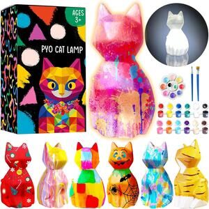 Goodyking Paint Your Own Cat Lamp Kit
